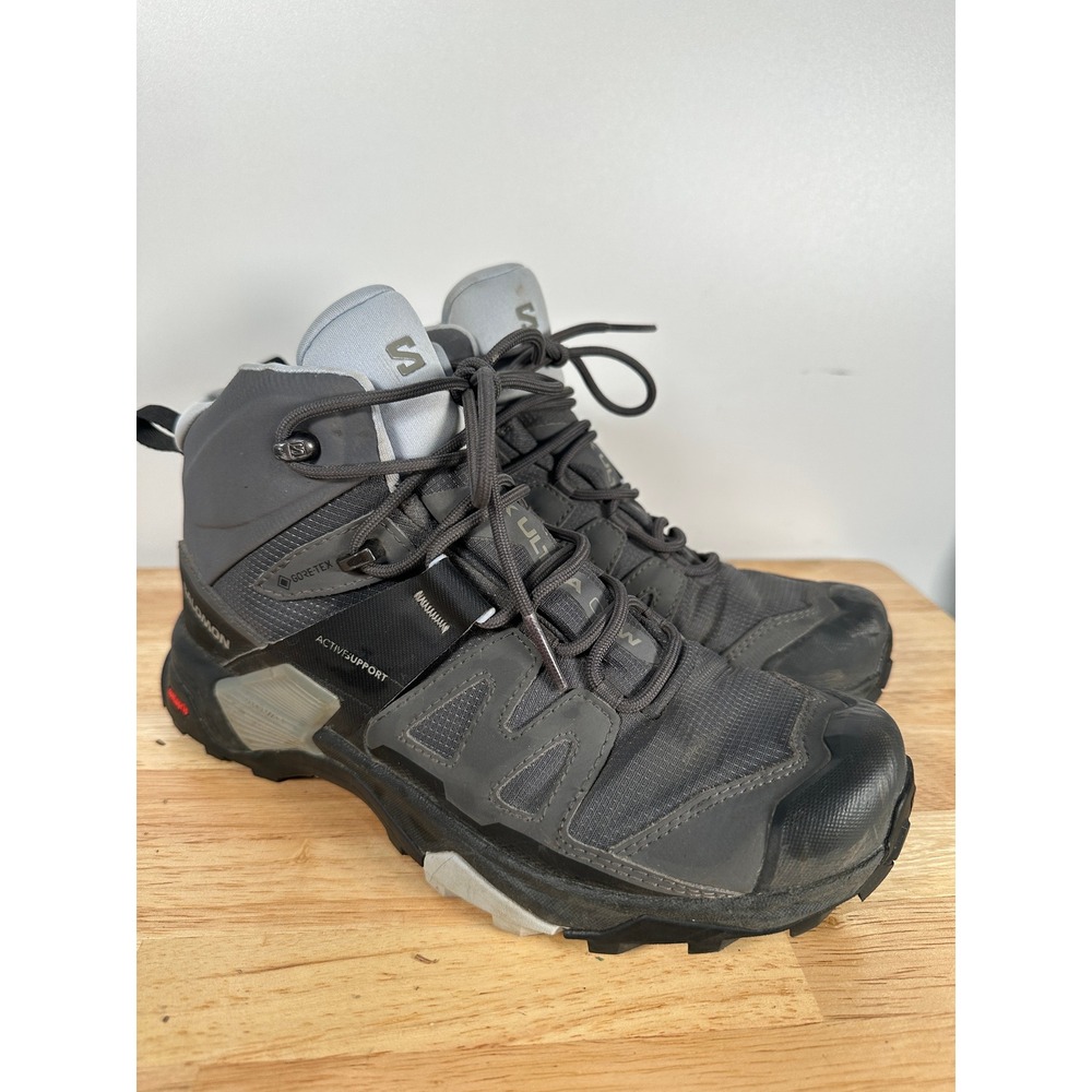 Salomon X Ultra 4‎ Mid GTX Hiking Boots Gray Gore-Tex Gorpcore Womens 8
